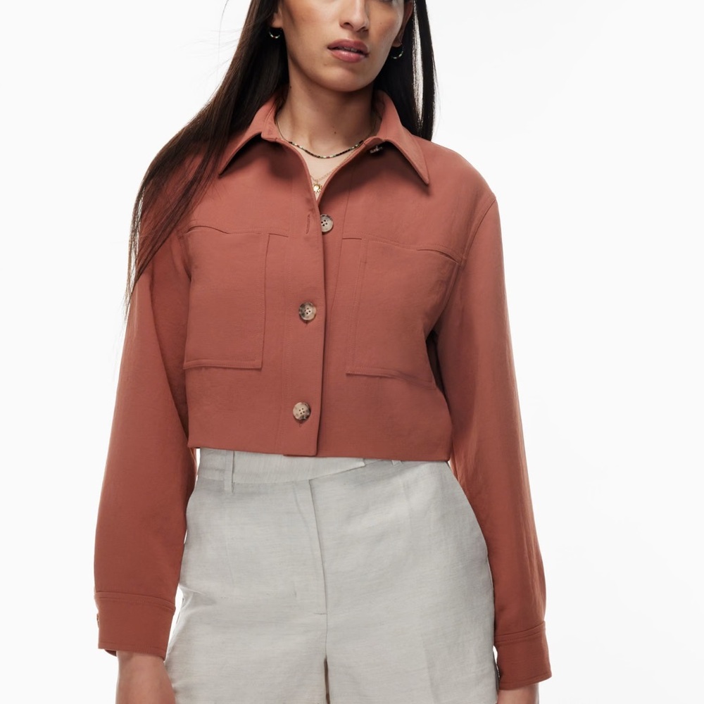 Aritzia Button Down Cropped Jacket - image 2